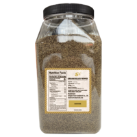 Poivre noir cru séché de qualité supérieure, moulu en vrac, pot de 5 lb, mouture boucher, entièrement naturel, sans gluten, stérilisé à la vapeur, HALAL OU Casher