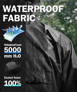 Veste de pluie pour homme, imperméable, légère, pliable, coupe-vent avec capuche pour les voyages, la randonnée, le golf - Product Image 2