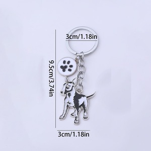Mengda - Llavero Metálico Estilo <span class=keywords><strong>Americano</strong></span>, Colgante de Perro de Dibujos Animados, Pastor, <span class=keywords><strong>Pitbull</strong></span>, Joyería para Ropa y Bolsos - Product Image 6
