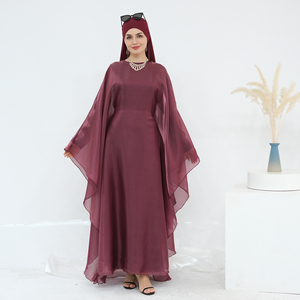 Abito Abaya da <span class=keywords><strong>Donna</strong></span> Musulmana 2026, Set 2 Pezzi, Elegante Moda Islamica Dubai, Abito Casual a <span class=keywords><strong>Farfalla</strong></span> - Product Image 3