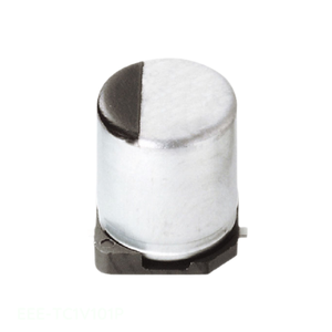 Distribuidor Autorizado, Condensador de Aluminio 100UF 20% 35V SMD de Montaje Superficial EEE-TC1V101P 100 uF - Product Image 1