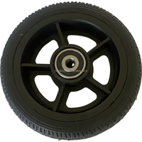 9 pouces 9x3 6.5*2 pouces plat gratuit petit anti-crevaison solide en caoutchouc roulette pneu poussette jouets pelouse Mover chariot électro voiture roues