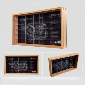 Tempat parkir 1/64 Model mobil adegan 3D lukisan gantung pemandangan akrilik transparan antidebu tempat parkir lampu bawaan - Product Image 4