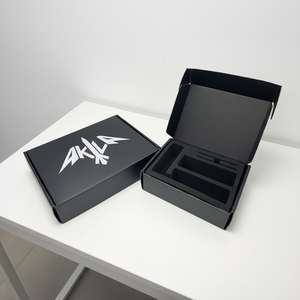 Caja de Reloj Negra, Cajas de Embalaje con Logotipo Personalizado, Caja de Cartón con Inserto de Espuma para Accesorios de Teléfono Móvil - Product Image 1