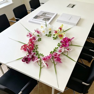 Orchidée Phalaenopsis Artificielle Paulon, 23 cm de Haut, Tige Unique, en Plastique Souple, Décoration de Table, Mariage, Décoration Intérieure - Product Image 2