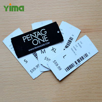 Étiquettes de vêtements personnalisées imprimées sur papier avec code-barres YIMA, étiquettes de taille et de prix pour vêtements, chaussures et sacs