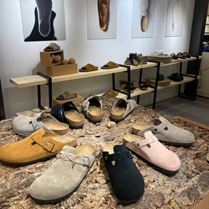 Zapatos de Diseñador de Alta Calidad, Gamuza Genuina, Personalizados, Unisex, Tipo Mule, Birkenstocks, Zuecos Ligeros para Todas las Temporadas, Pantuflas de Cuero de Lujo - Product Image 2