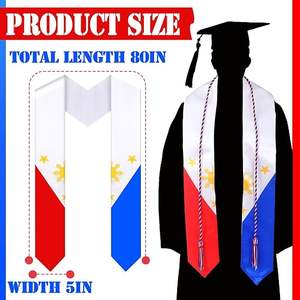 Estolas y Cordones de Honor Personalizados Ecológicos con Banderas de Filipinas para Hombres y Mujeres - Product Image 2