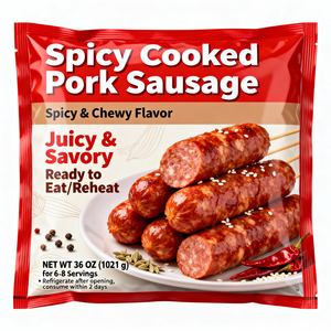 Sacs à trois soudures latérales résistants à la chaleur pour la stérilisation, sacs de rétortage pour saucisses de <span class=keywords><strong>porc</strong></span> cuites avec logo personnalisé - Product Image 1