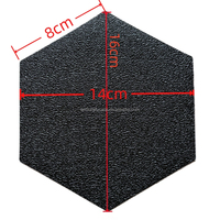 Autocollants adhésifs en acrylique découpés à la forme, pour planche de surf, antidérapants, hexagonaux, sans cire, résistants aux UV