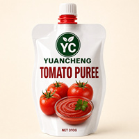 Pochettes souples personnalisées à bec verseur de qualité alimentaire en PET pour sauce tomate, jus, huile d'olive - Impression par gravure sur soie, commandes sur mesure