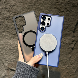 Coques de luxe pour <span class=keywords><strong>Samsung</strong></span> S26 <span class=keywords><strong>Ultra</strong></span> avec support magnétique, étui translucide pour <span class=keywords><strong>Samsung</strong></span> S26 S25 S24 S23 <span class=keywords><strong>S22</strong></span>, coque arrière mate - Product Image 2