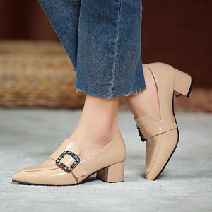 <span class=keywords><strong>Zapatos</strong></span> <span class=keywords><strong>de</strong></span> Tacón Alto <span class=keywords><strong>de</strong></span> Charol Verde Esmeralda Xuanhui para Mujer, Tacón Cuadrado <span class=keywords><strong>de</strong></span> 5 cm, Punta Puntiaguda, Hebilla con Pedrería, <span class=keywords><strong>Zapatos</strong></span> <span class=keywords><strong>de</strong></span> Oficina y <span class=keywords><strong>Fiesta</strong></span> - Product Image 5
