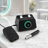 Nouvelle perceuse à ongles professionnelle 85W sans balais 45 000 tr/min à couple élevé avec pédale et capteur automatique intelligent pour salon de manucure 2026