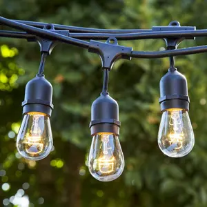 CE ROHS-zertifizierte Großhandels-Girlanden leuchte S14-Lampen enthalten E27 LED-Gartens chnur leuchte für Gartenhof-Terrasse