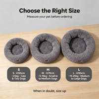 Lit pour animaux de compagnie ovale moderne, écologique et confortable, en fausse fourrure de luxe et en polaire respirante, coussin en peluche à motif uni pour chats et chiens