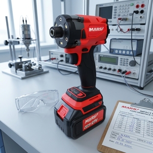 MARS Electric Goddess Industrial, <span class=keywords><strong>visseuse</strong></span> à chocs sans fil <span class=keywords><strong>18V</strong></span> avec batterie, 3 LED, moteur sans balais, couple de 220 Nm, garantie 1 an - Product Image 2