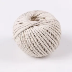 Großhandel 100% Natur Baumwolle Faser Seil 2mm 3mm Geschenk verpackung Seils chnur Twisted Cotton Twine In Spool Ball