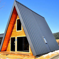 Maison triangulaire moderne de luxe pour hôtel et complexe hôtelier, maison modulaire en forme de A, petite maison triangulaire