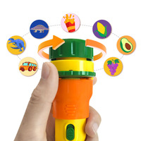 Lampe torche de projection éducative électrique pour enfants, jouet en plastique ABS de haute qualité avec des fonctions lumineuses et audio interactives