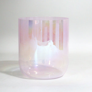 Cuenco <span class=keywords><strong>de</strong></span> Cristal Transparente con Degradado Rosa Aurora para <span class=keywords><strong>Sanación</strong></span>, Meditación, Música, Percusión, Instrumento Musical, Yoga - Product Image 1