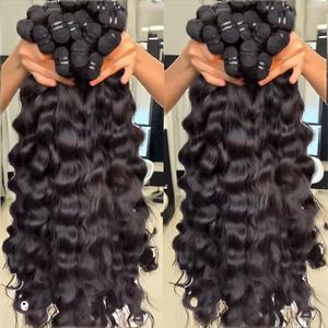 Extensions de cheveux vierges indiens lisses pour femmes noires - Tissage de cheveux à double trame faite à la machine - Product Image 2