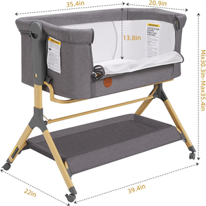 <span class=keywords><strong>Cuna</strong></span> de <span class=keywords><strong>Viaje</strong></span> para Bebés con Protección Lateral Certificada EN1130, Precio Económico, Fácil de Montar - Product Image 5