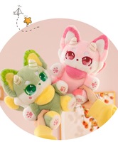 Jouets en peluche mignons de petit diable renard, anime, super doux, coton PP, maille brodée, cadeau anti-stress