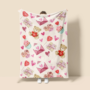 Valentine's quà tặng ngày trái tim trang trí nhà mùa đông ấm áp bán buôn in flannel tùy chỉnh sofa ném chăn - Product Image 2