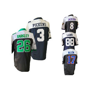 Nuevas Camisetas de Fútbol Americano 2026 con Costuras Reforzadas, 1 Hurts, 17 Allen, 26 Barkley, 88 Lamb, 18 Williams, 15 Bonitto, 10 Nix, 12 Sanders - Product Image 4