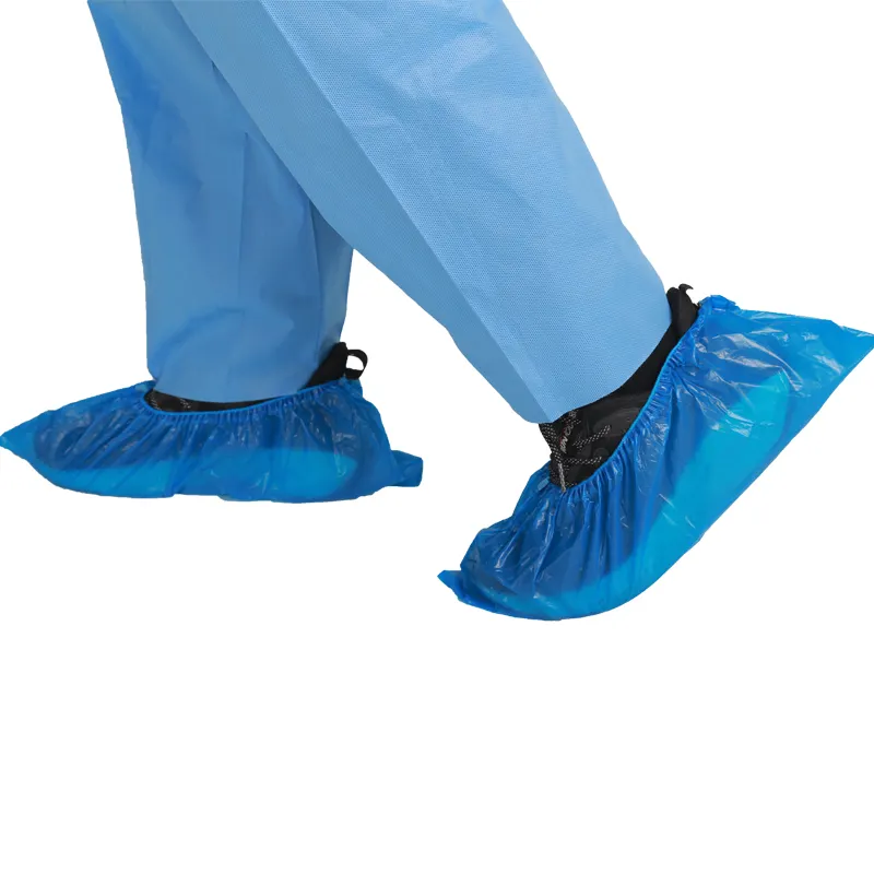 Protective Non Slip Shoe Cover Rain Waterproof Pe Shoe Covers hospital Shoes Plastic Cover