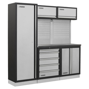 Meubles d'atelier modulaires Fervi A008C, système de rangement d'outils en métal - Product Image 1