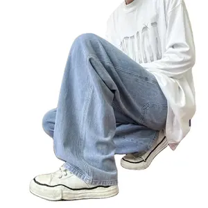 الأعلى مبيعًا بنمط عصري فضفاض الساق سراويل جينز الهيب هوب بلون مستقيم من مصدر هندي