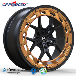 Rines de Aleación de Aluminio Forjado CF Luxury Custom de 18 19 20 21 22 Pulgadas, Diseño Aero Monoblock en Dorado y Negro, 5x112, Nuevos, Multirradio, para <span class=keywords><strong>BMW</strong></span> - Product Image 6
