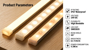 ไฟ LED ซิลิโคนนีออน 24V แบบกันน้ำ IP67 สำหรับตกแต่งสวนภายนอกและภูมิทัศน์  แบบโค้งงอได้  แบบฝัง  แบบเส้นตรง - Product Image 3