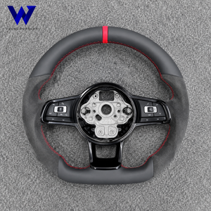 Volant en cuir antidérapant au design ergonomique adapté à Volkswagen <span class=keywords><strong>Golf</strong></span> <span class=keywords><strong>Gtd</strong></span> Polo 1.<span class=keywords><strong>2</strong></span> Polo 1.6 Polo 1.8 Polo <span class=keywords><strong>2</strong></span>.0 Bora Tdi Caddy - Product Image 4