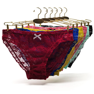 <span class=keywords><strong>Lot</strong></span> de Culottes Entièrement en Dentelle pour Femmes – Taille Basse Séduisante, Plusieurs Couleurs, Respirantes – Lingerie Sexy pour Dames – Vente en Gros à Prix Abordable - Product Image 1
