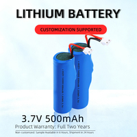 Batterie au lithium HIZY 14500 500mAh 3.7V LiCoO2 Cathode 500 Cycles Grande Capacité Dédiée aux Lampes Torches à Lumière Puissante/Stylos Laser