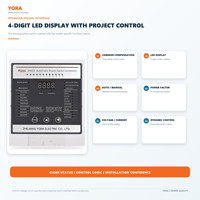 Contrôleur de puissance réactive YORA JKWD5 12 circuits Correction automatique du facteur de puissance Sortie dynamique CA 380V 220V 50Hz Affichage LED