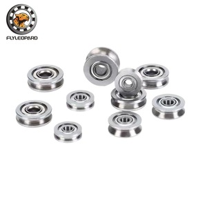 Rodamiento de rodillos Flyleopard de acero inoxidable con ranura en V Szv4-14zz 4x14x4mm para eje de riel guía - Product Image 2