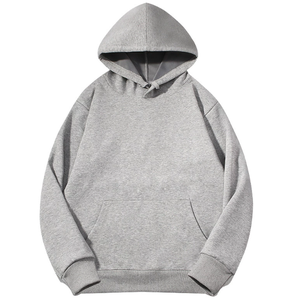 Sudadera con Capucha de Algodón Grueso de 300g, Color Sólido, Estilo Casual Holgado, Venta al por Mayor, Sudaderas Casuales para Hombre y Mujer - Product Image 2