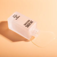 Botol Kaca Foundation Cair Persegi 30ml 1oz dengan Pompa Tekan untuk Kemasan Lotion Krim Wajah