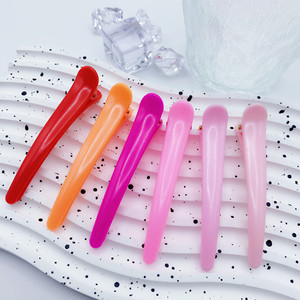 Pinzas laterales para el <span class=keywords><strong>cabello</strong></span> de niña de 7,5 cm, pasador de plástico, pinzas de pico de pato, horquillas para niños, accesorio para el tocado - Product Image 3