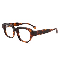 LBA Montures de lunettes optiques en acétate biologique avec logo personnalisé Lunettes carrées vintage de haute qualité pour hommes et femmes