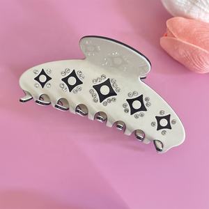 Qianjin venta al por mayor 2024 nuevo acetato personalizado Rhinestone pinza para el cabello mujeres occidentales accesorios de alta calidad - Product Image 4