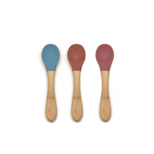Juego de Cucharas de Silicona de Grado Alimenticio EN71, Libres de BPA, Múltiples Colores, Flexibles, para Bebés y Niños Pequeños, Vajilla para la Hora de Comer, Venta al por Mayor - Product Image 1