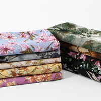 Voiles Hijab en Chiffon Fleuri 2026 pour Femmes Musulmanes – Foulards Longs Ethniques Islamiques en Chiffon à Motifs Floraux