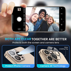 6 Gói 0.26Mm Bảo Vệ Màn Hình Máy Ảnh Ống Kính Rõ Ràng Tempered Glass Bảo Vệ Cho iPhone 16 Pro Max 15 Cộng Với 14 13 <span class=keywords><strong>Mini</strong></span> 12 11 XR - Product Image 4