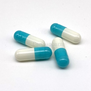 Colored Gelatin Empty Capsule Shells Size 1 blue white capsules in stock