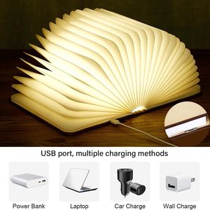 Lampe de chevet en forme de livre, mini lampe LED en papier kraft, rechargeable par USB, articles cadeaux, décoration de la maison - Product Image 5